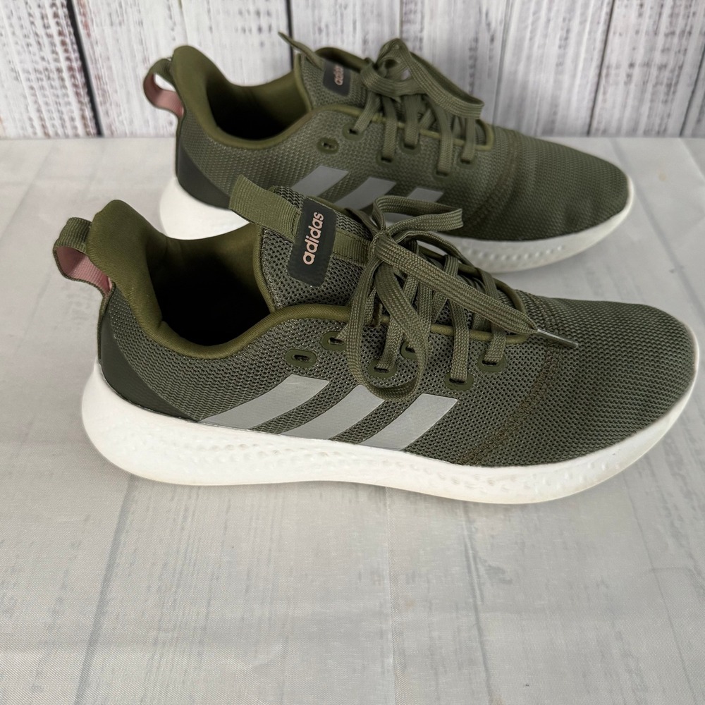 Adidas Puremotion Womens Running Shoes Olive Green Silver GX5629 Size 9